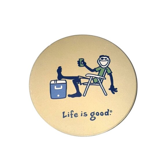 Life Is Good Cork-Backed Drink Coasters - Picture 6 of 11
